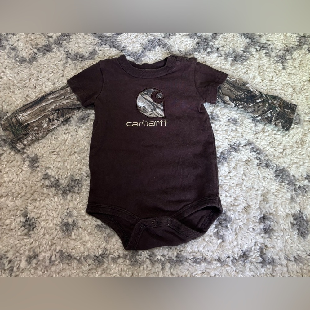 Carhartt Kids One Piece in Brown and Gray
